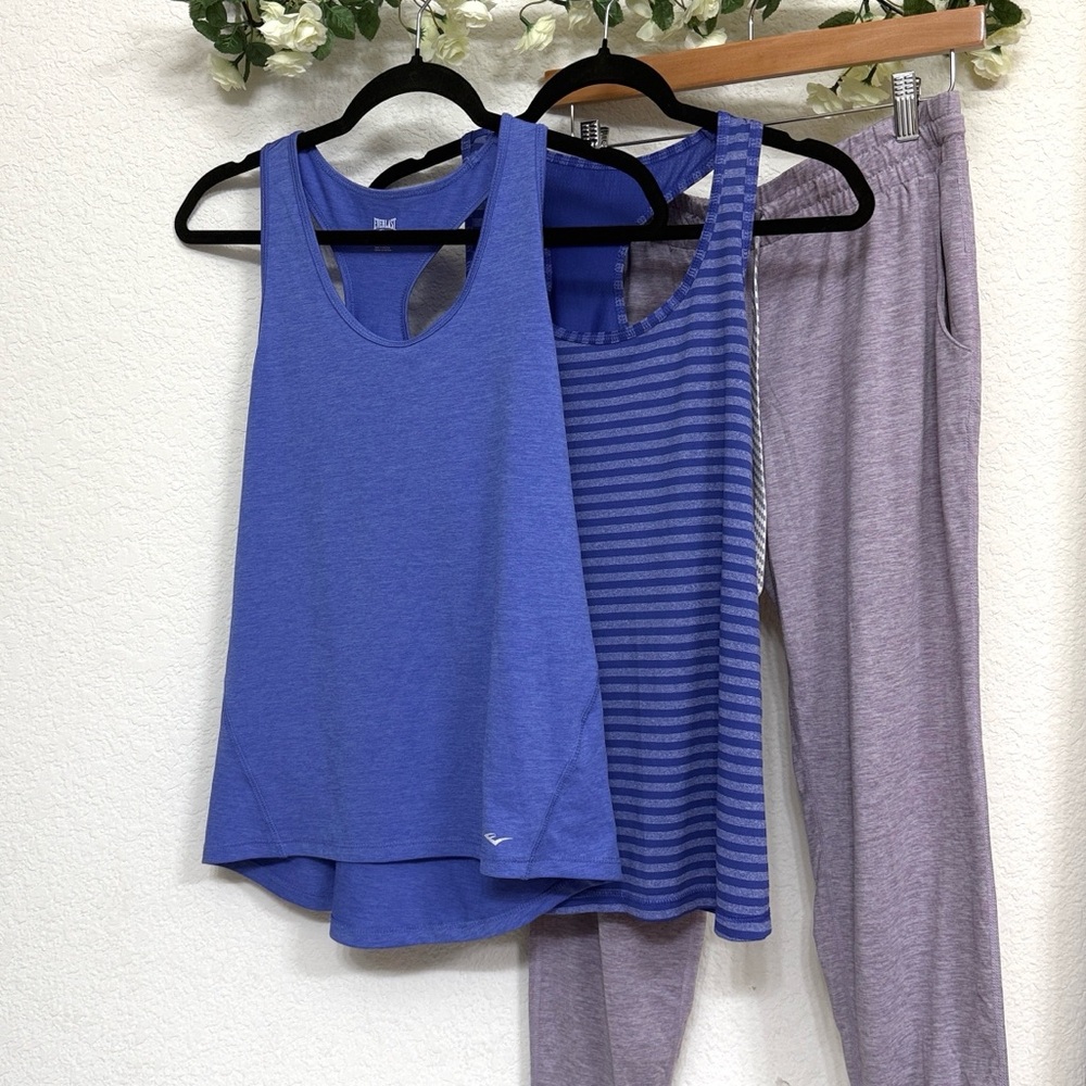 Women’s Size S 3 Piece Activewear Bundle Tanks Joggers Everlast Danskin